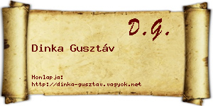 Dinka Gusztáv névjegykártya