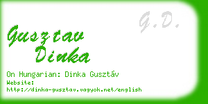 gusztav dinka business card