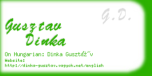 gusztav dinka business card